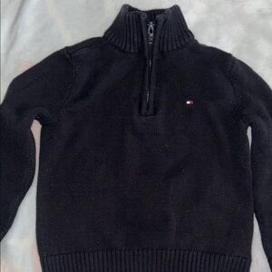 Tommy Hilfiger kids Black Half-Zip Knit Sweater size 4